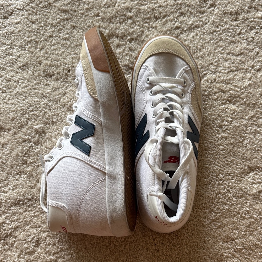 New Balance White and Brown Men's Sneakers
